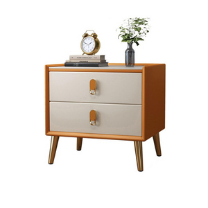 Rock Board Bedside Cabinet Solid Wood Minimalist Modern Bedroom Narrow Bedside Cabinet