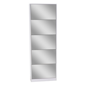 Wholesale Hot Sale Living Room Furniture Modern Mirror Shoe Cabinet Flipped Shoe Storage Cabinet Mirrored Foldable Shoe Rack