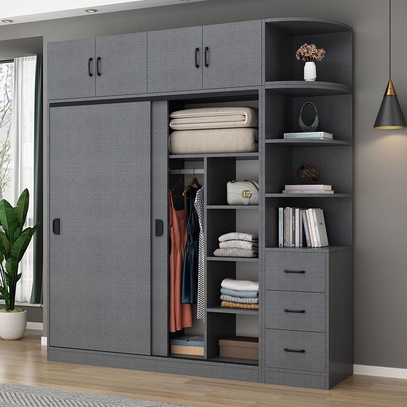 Wholesale Of New Products Wardrobe Bedroom Furniture Closet Storage & Organization Modern Sliding Door Storage Closet Organizer