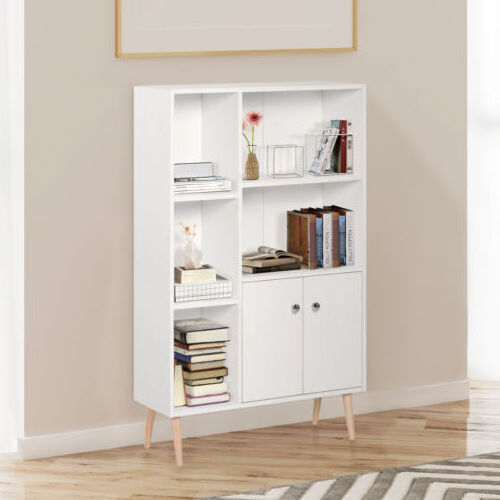 2023 New Design American contemporary Living Room Furniture Modular White Large  Book Shelf.