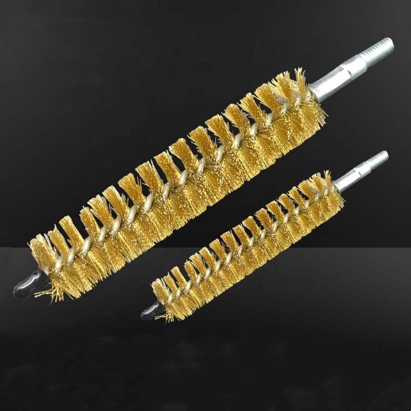 Customized Various Sizes Stainless Steel Wire Copper plated Steel Wire Tube Twisted Wire Brushes for Cleaning Pipe Holes