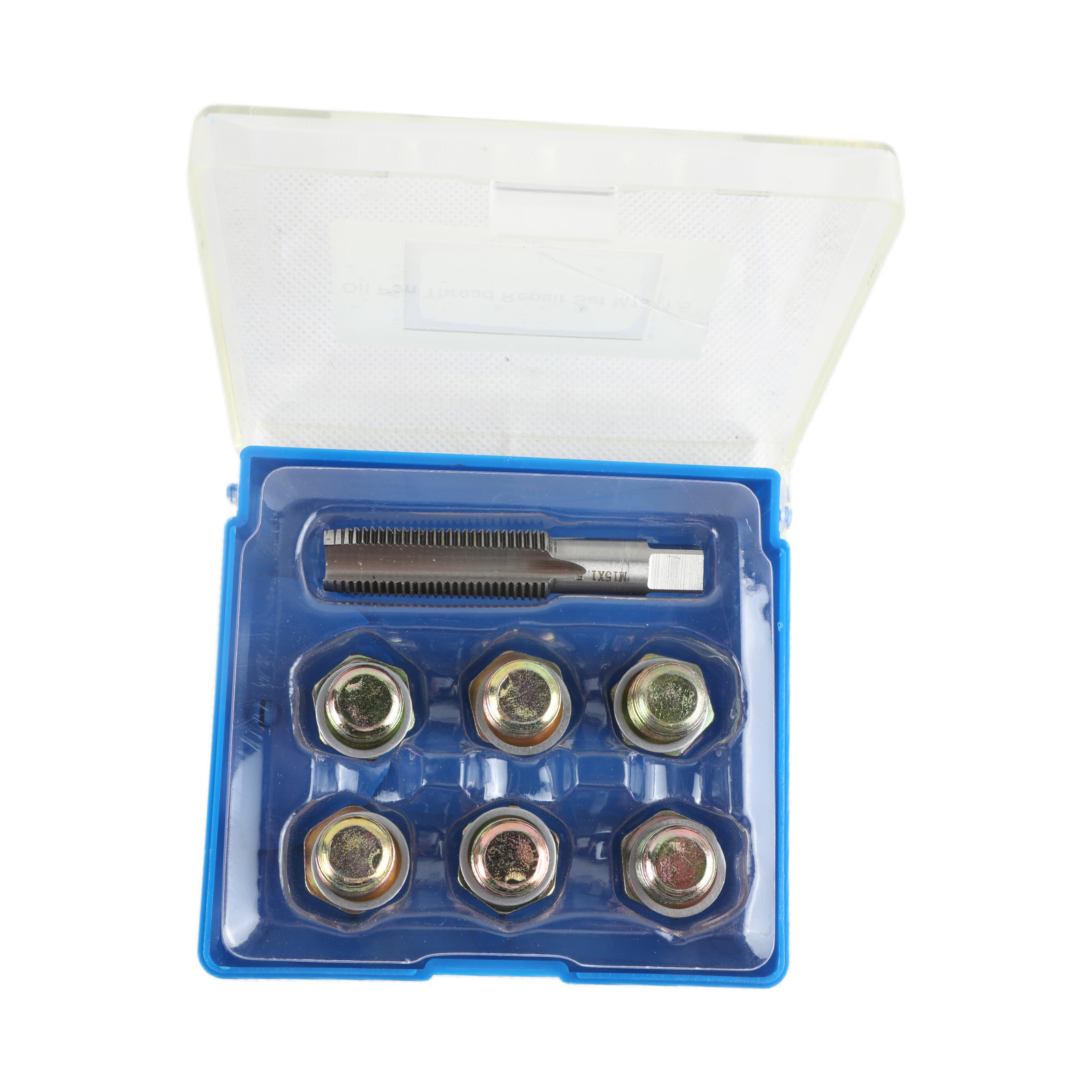 Mrcartool Engine Care 7 Pcs Oil Pan Thread Repair Set Oil Pan Drain Sump Plug Key Thread Repair Tool Kit M15 X 1.5