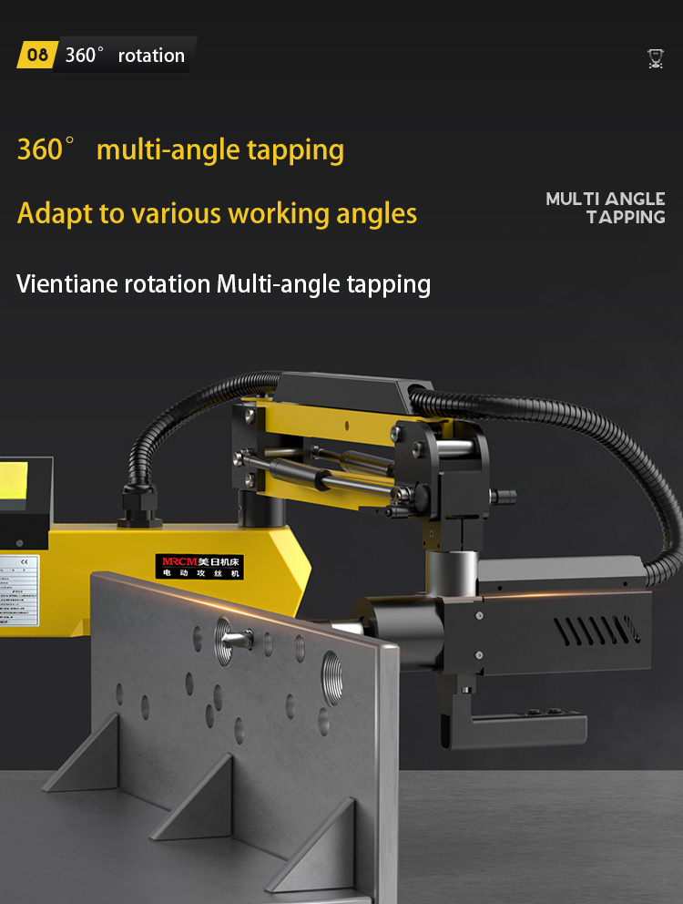 language customized electric tapping arm screw threading machine