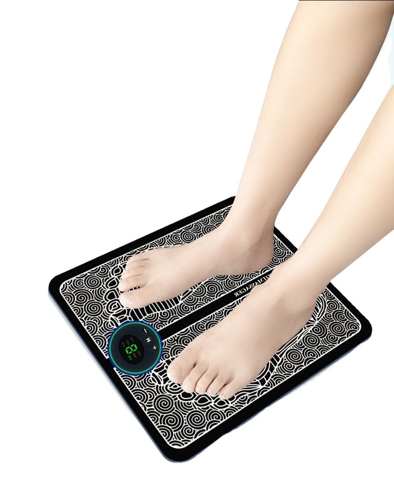 Trending Products 2022 Hot Products Foldable TENS EMS Shiatsu Foot Massage Mat Pad Machine EMS Vibrating Electric Foot Massager