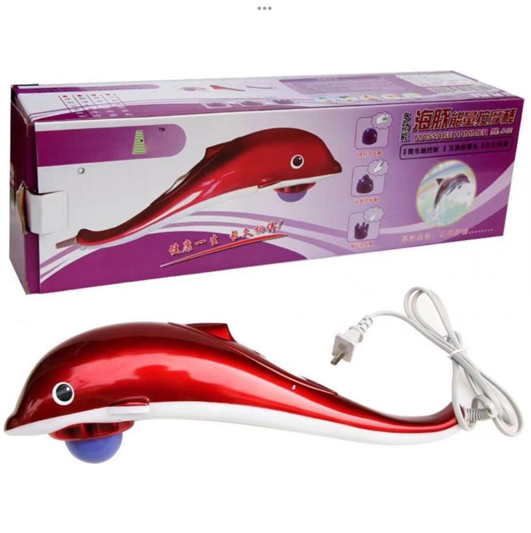 Good Quality Dolphin Blood Circulatory Battery Operated Handheld Massager Machine Body Massage Hammer Vibrating Ce,rohs