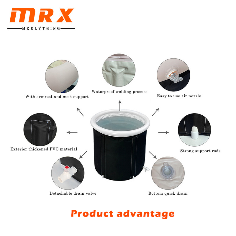 MRX super lightweight inflatables ice bath pool for fitness sport recovery cold plunge pools ice cover portable ice bath