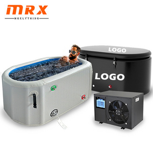 MRX factory wholesale support custom black white silver ice pod portable ice bath tub recovery inflatable plunge pool ice baths