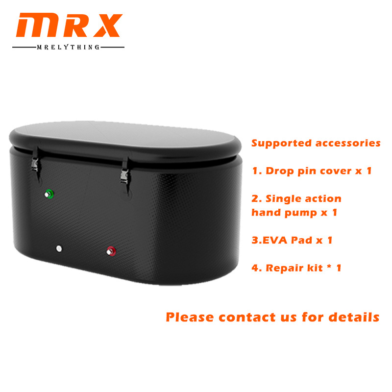 MRX factory wholesale support custom black white silver ice pod portable ice bath tub recovery inflatable plunge pool ice baths