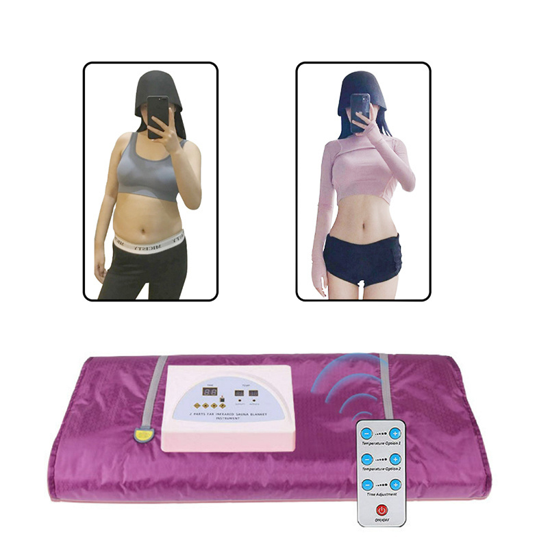 MRX high quality 80 cm weight loss zero emf waterproof sauna blanket far infared red light therapy home sauna blanket