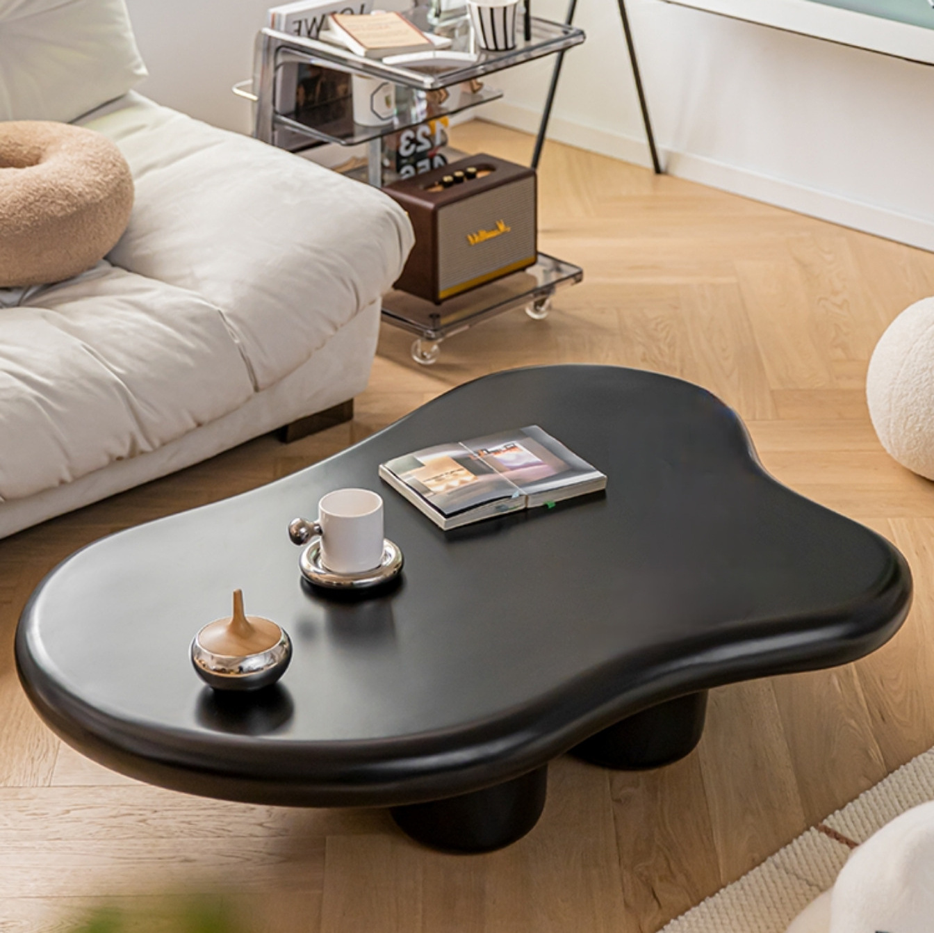 Nordic Style Cloud Shape Coffee Table Creative Modern Central Table For Cafe living Room Hotel