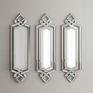 Project Order Hotel Used High quality Designer Set of 3 Dining Room Beveled Wall Mirror for Decorative