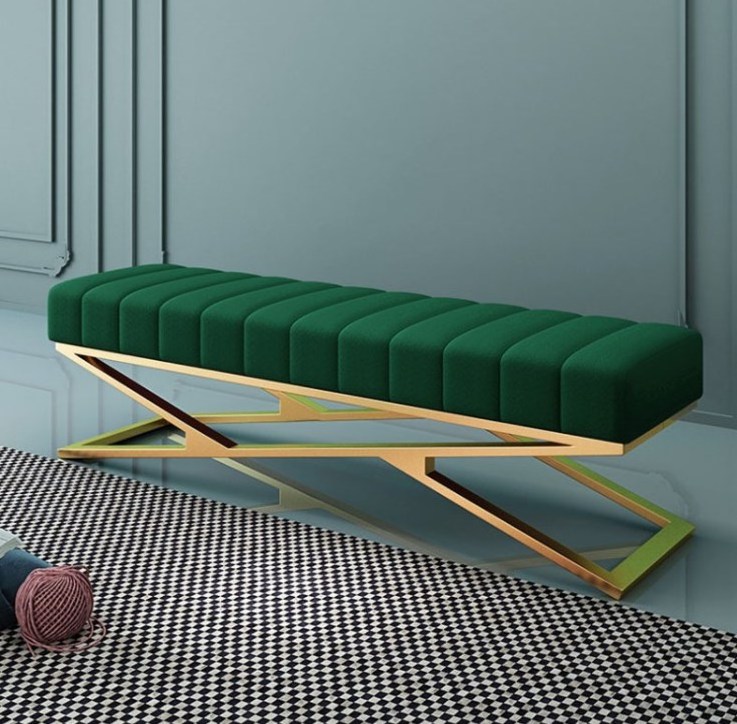 Stool & Ottoman Nordic Bed End Stool Modern Minimalist Long Benches Metal Shoe Bench For Home Shop