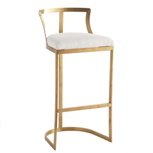 Contemporary Golden Polished Stainless Steel Bar Stool PU Leather Velvet Counter for Club Cafe