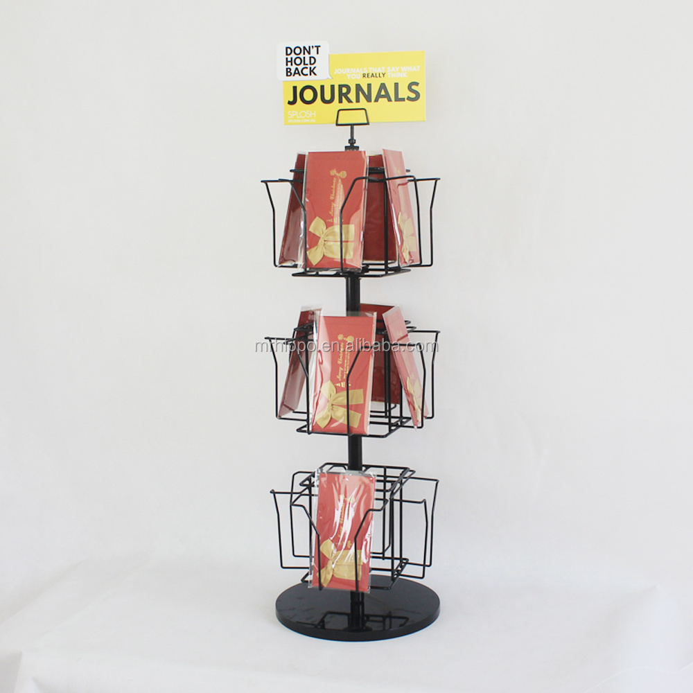 rotating metal counter top free standing  supermarket poster greeting card small  magazine playing card  display racks