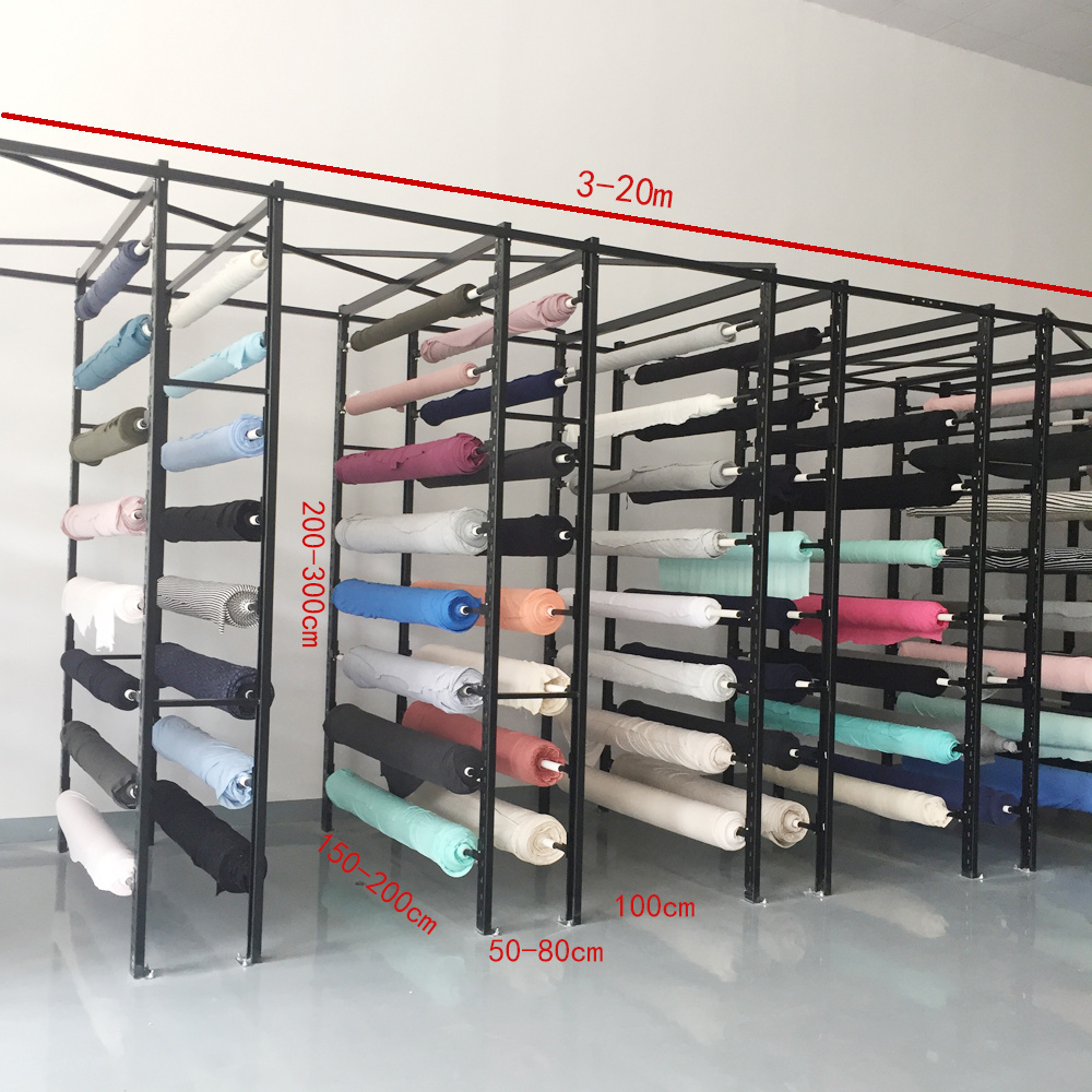 metal wall carpet rug warehouse showroom rolling storage system display rack stands