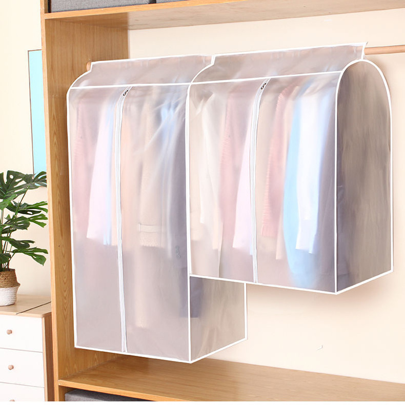 3D Zipper Dust Clothes Cover Clothes Storage Wardrobe Suit Bags Closet Hangers Case Clothing Cover Dust Bag Hanging Organizer