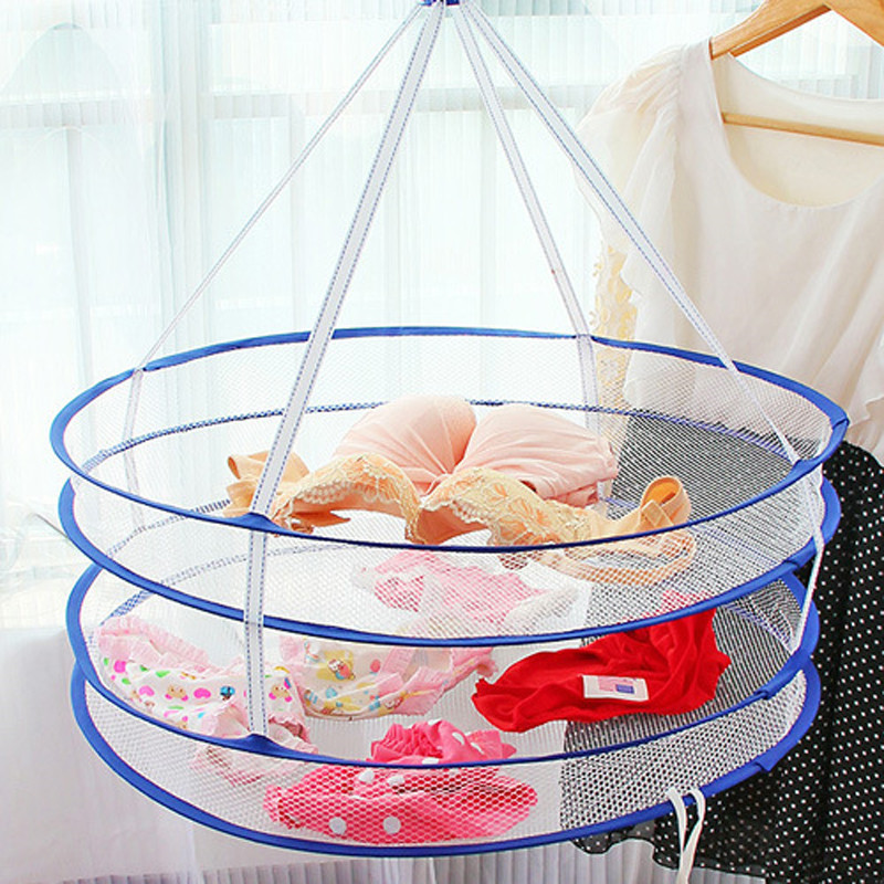 wholesale promotion high quality Hanging sweater Foldable Mesh Clothes Hanger Clothes Drying Rack