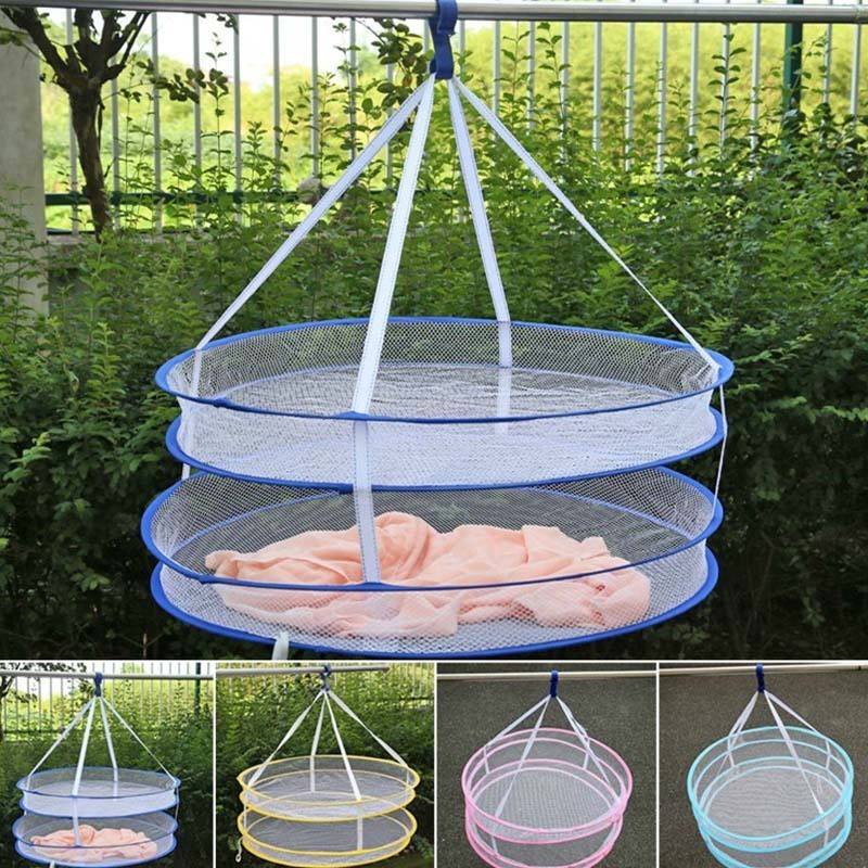 wholesale promotion high quality Hanging sweater Foldable Mesh Clothes Hanger Clothes Drying Rack