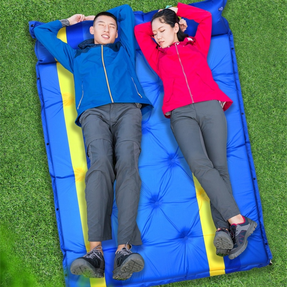 camping mattress foam self inflatable double people air mattresses with pillows foldable mattress for travel picnic beach