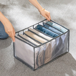 jeans compartment storage box closet clothes pants organizer foldable wardrobe closet storage organizer