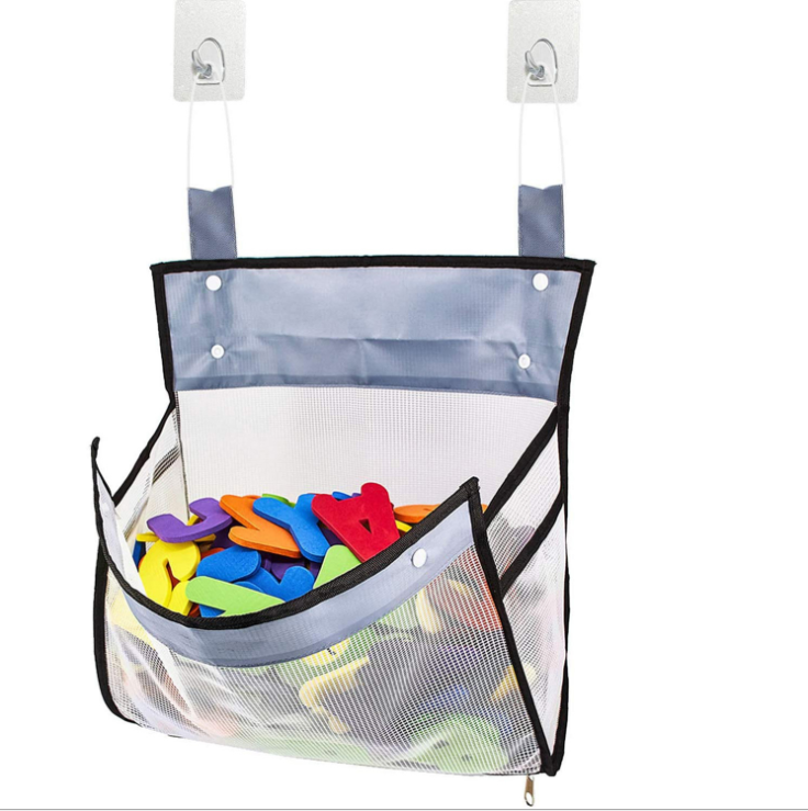 Baby Bath Toy Storage Bag with Suckers Mesh Net Bag Baby Toys Organizer Holder Children Water Toys Accessaries