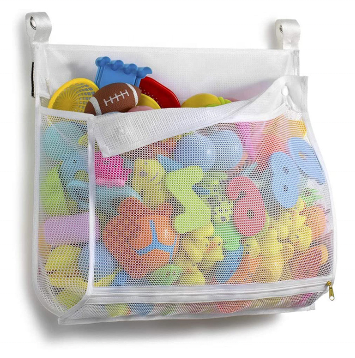 Baby Bath Toy Storage Bag with Suckers Mesh Net Bag Baby Toys Organizer Holder Children Water Toys Accessaries