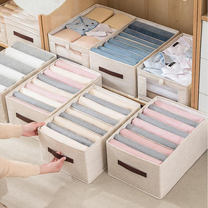 Customization Cotton Storage Bin Hot Selling Foldable Wardrobe Clothes Organizer Clothes Closet for Underwear Socks