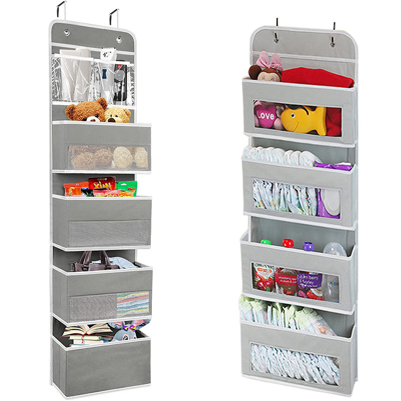 Over Door Hanging Organizer Storage Large Pockets Closet Nursery Organizer hanging storage organizer with 4 pouches