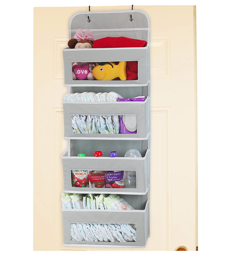 Over Door Hanging Organizer Storage Large Pockets Closet Nursery Organizer hanging storage organizer with 4 pouches