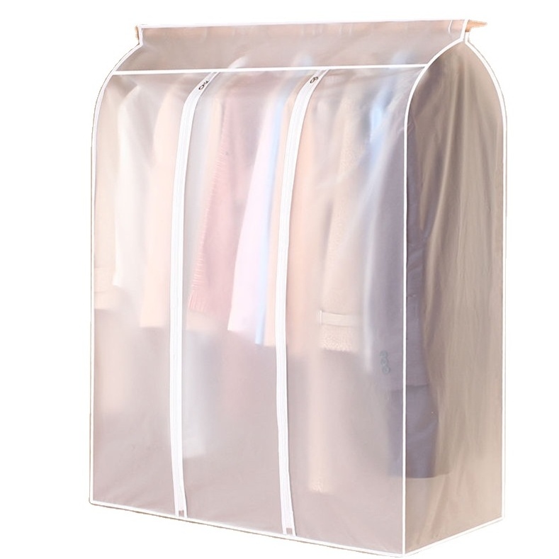 3D Zipper Dust Clothes Cover Clothes Storage Wardrobe Suit Bags Closet Hangers Case Clothing Cover Dust Bag Hanging Organizer