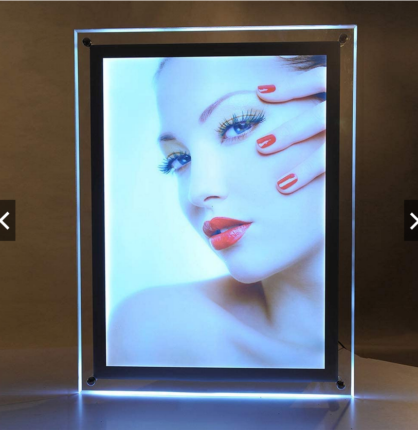 LED Slim Crystal Frame Light Box Advestising Poster Display Backlit Signage Photo Display for Store Signs