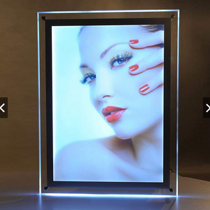 LED Slim Crystal Frame Light Box Advestising Poster Display Backlit Signage Photo Display for Store Signs