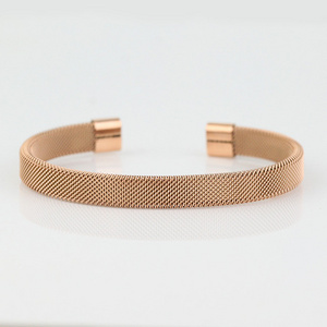 Classic Design Saudi Arabia Jewelry Mesh Bracelet 18k Gold Bangle