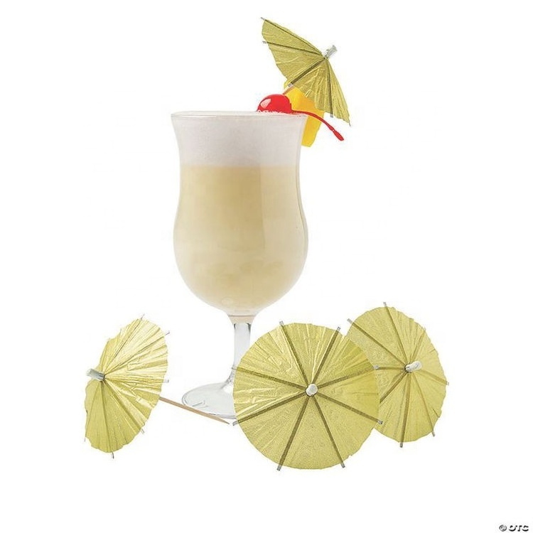 Hawaiian Tropical Paper Umbrellas Toothpicks For Luau Party Decorations