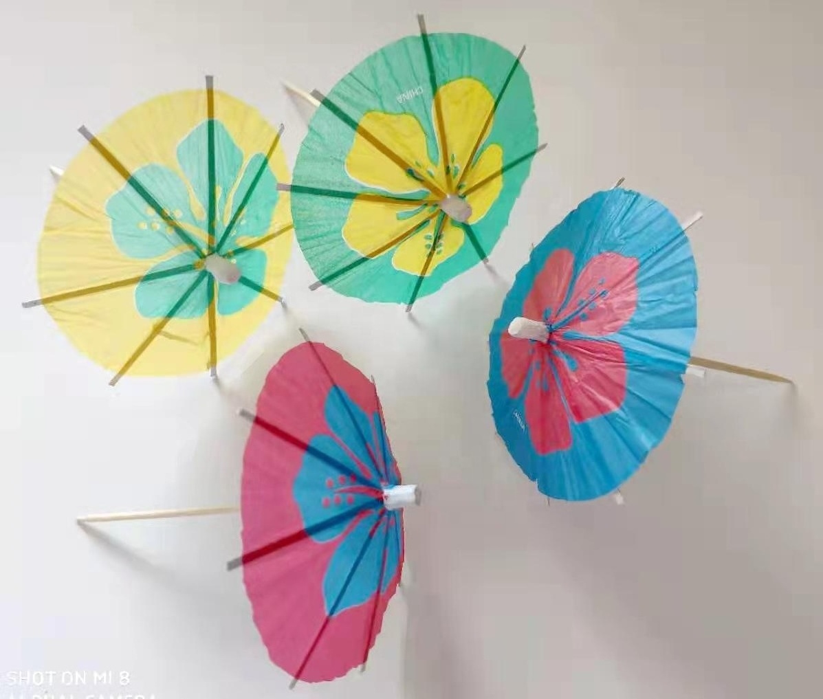 Newest Decorative Picks Creative Paper Cocktail Umbrella Picks for Drinking Decoration