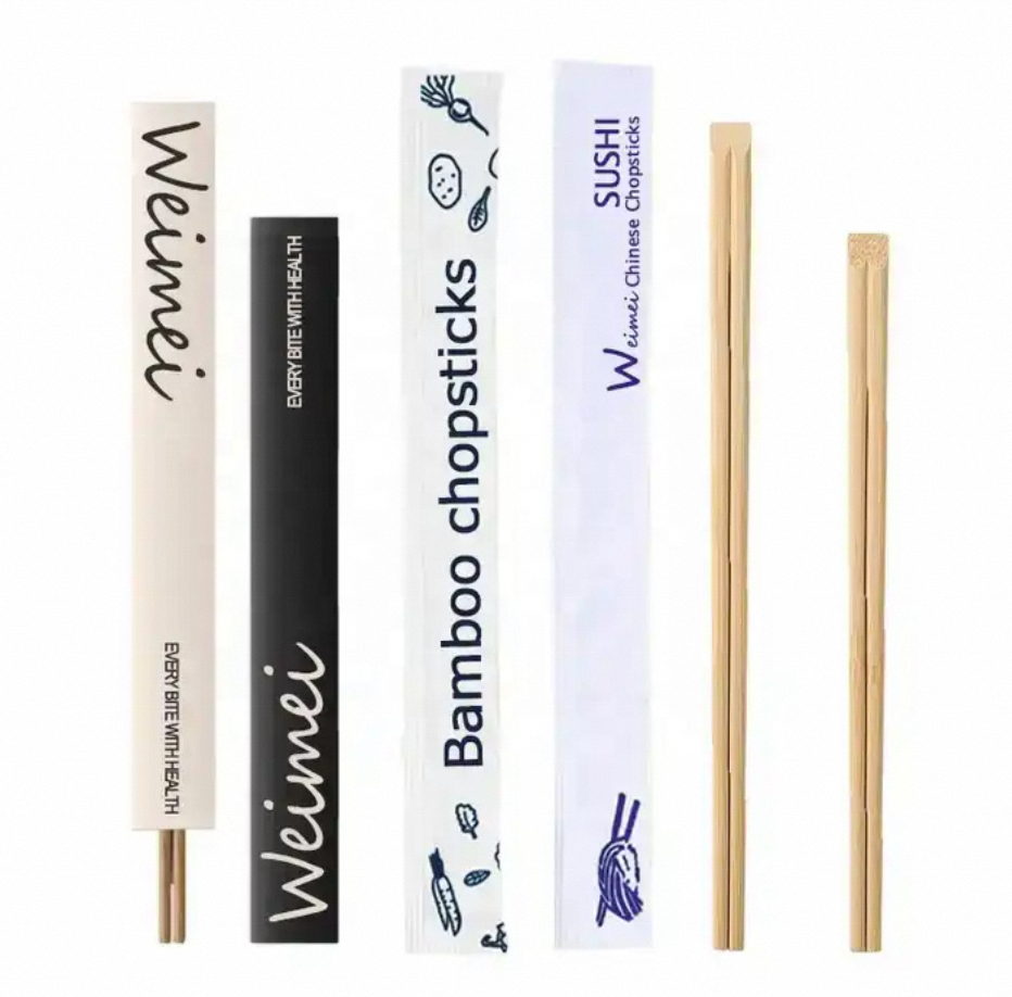 Individually Paper Wrapped Disposable Wholesale Personalized Chinese Wooden Chopsticks