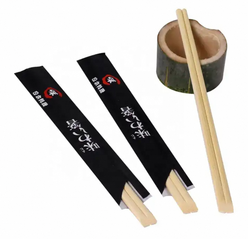 Individually Paper Wrapped Disposable Wholesale Personalized Chinese Wooden Chopsticks