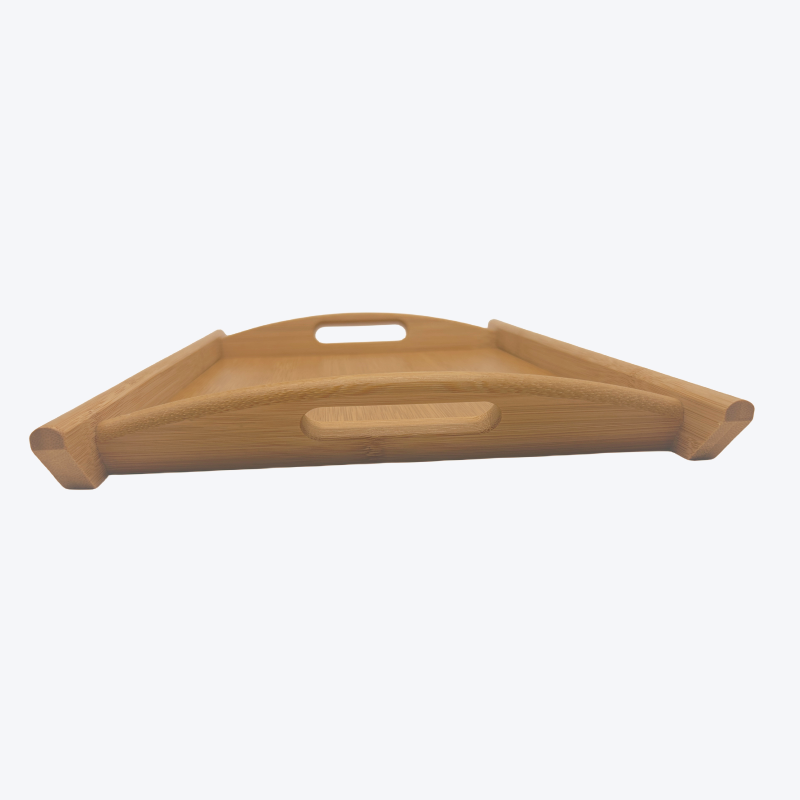 2024 Competitive Price Blank Hotel Custom Handle Bamboo Wooden Serving Tray