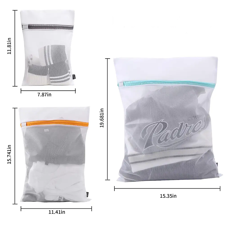 Multi Sizes Polyester Mesh Laundry Zipper Washing Bags Suitable for Underwear, Blouse, Hosiery, Pants, Sweaters, Bra and Clothin