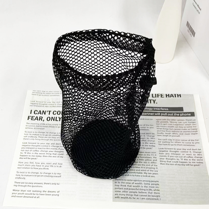 Custom Label Round bottom Nylon Mesh Drawstring Tennis Ball Bags For Sports Accessories