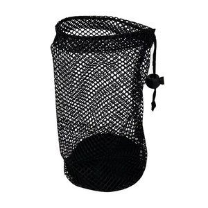 Custom Label Round bottom Nylon Mesh Drawstring Tennis Ball Bags For Sports Accessories