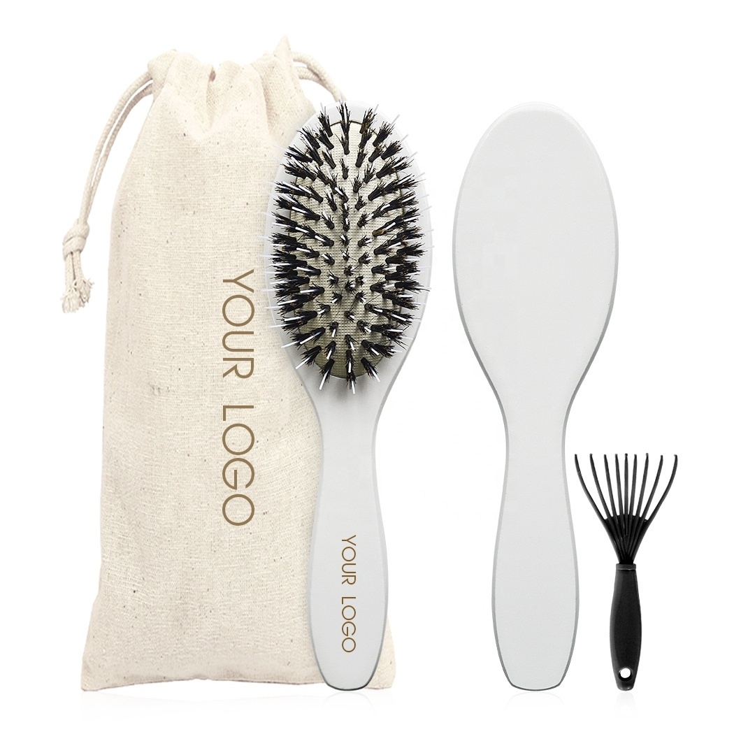 Hot-selling Professional Custom Logo Natural Wood Paddle Boar Bristle Hair Extension Wig Brush