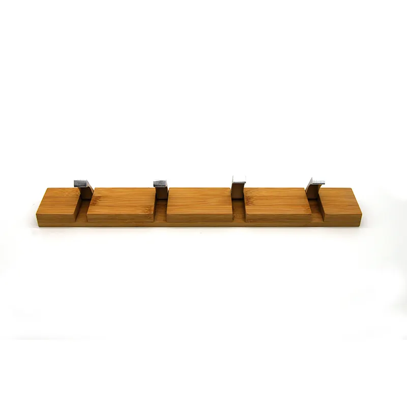 Factory Price Bamboo Wooden Coat Rack Clothes Hanger Hooks Living Room Wall Rack Hook Rack