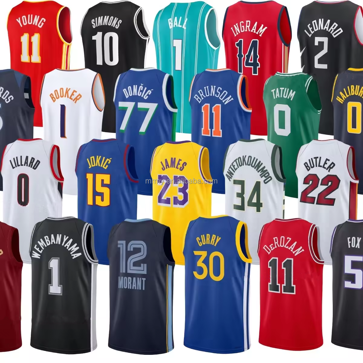 Wholesale Men's Nbaing Basketball Jersey Best Quality #24 Bryant #23  #6 James #30 Curry for 32 teams New Season 2024