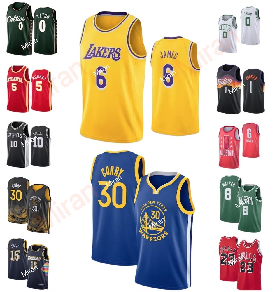 Wholesale Men's Nbaing Basketball Jersey Best Quality #24 Bryant #23  #6 James #30 Curry for 32 teams New Season 2024