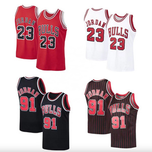 Best Quality #23 #1Rose #33Pippen  #91Rodman #11Derozan#8 Lavine Basketball Jersey Stitched Cool Fashion Hip Hop Quick Dry