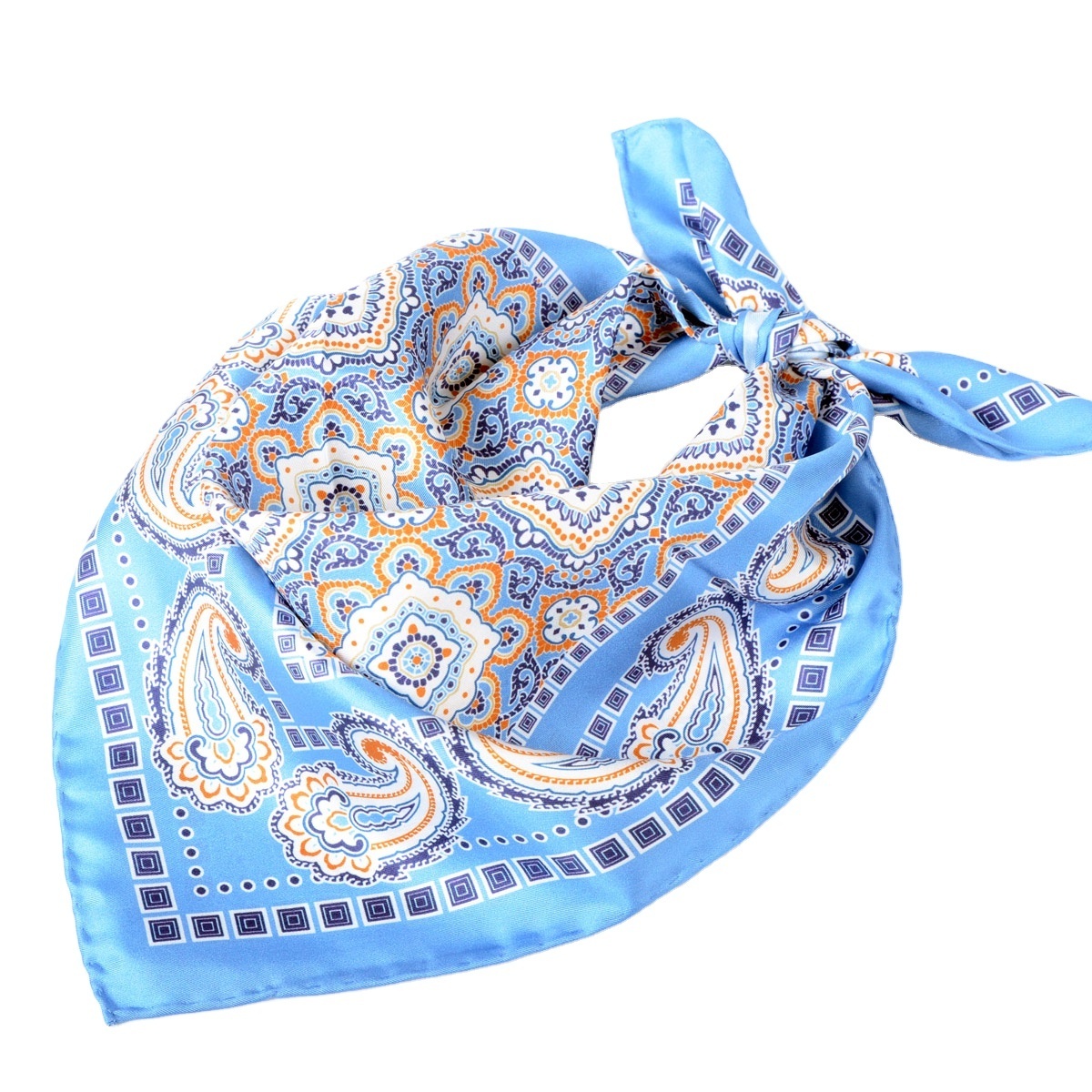 Hamocigia Wholesale Luxury Women Custom 100% Silk Bandana Neck Scarf