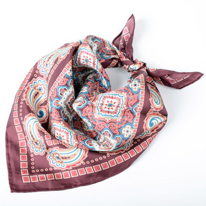 Hamocigia Wholesale Luxury Women Custom 100% Silk Bandana Neck Scarf