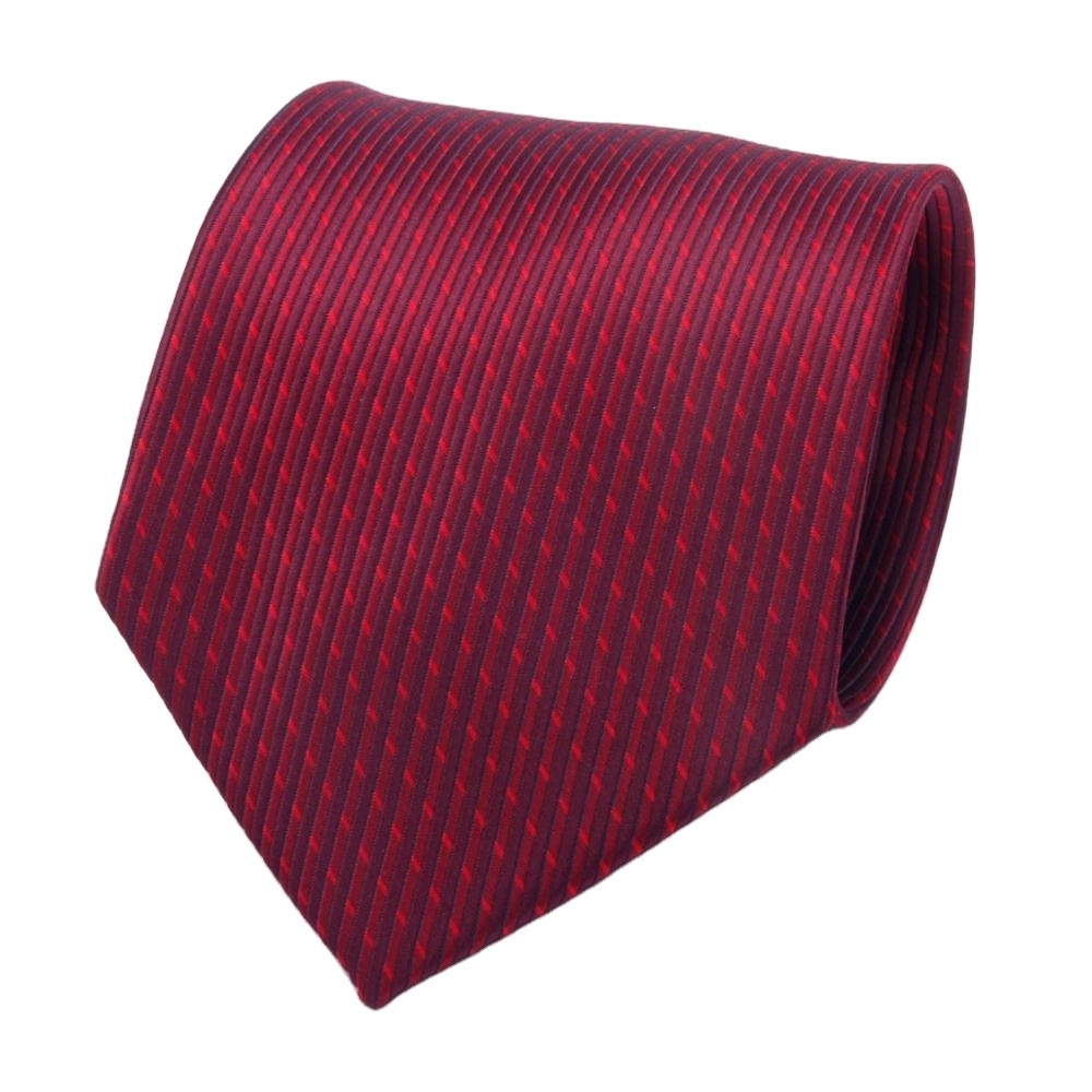 Hamocigia Factory Wholesale Shengzhou Handsome 100% Silk Jacquard Woven Red Pink Men Tie