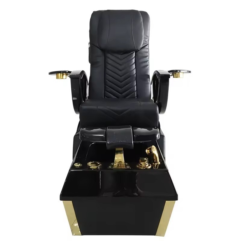 Best sale modern black pu leather reclining foot massage spa chair electric massage used pedicure chairs